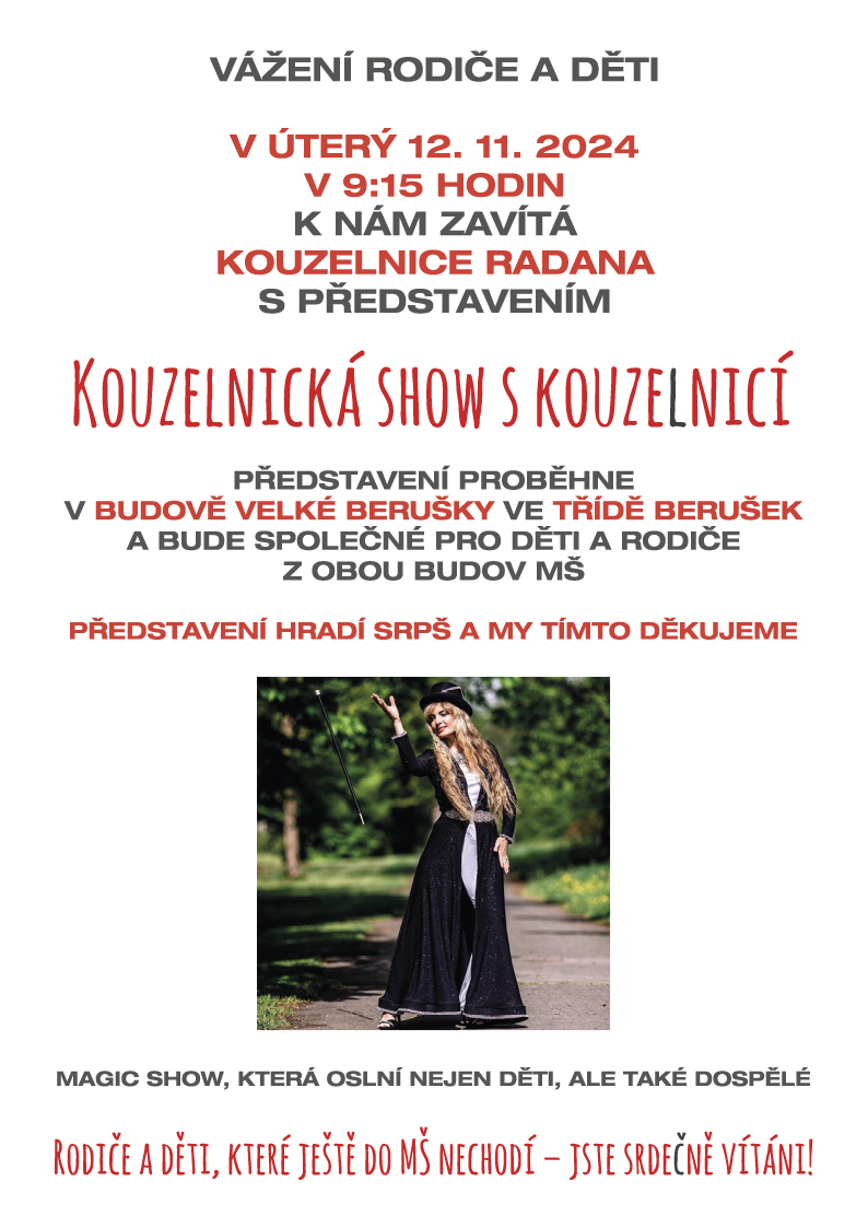 Kouzelnická show s kouzelnicí